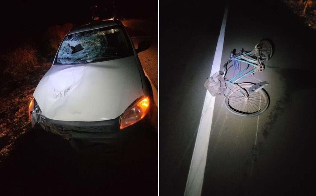 Idoso morre atropelado por caminhonete enquanto voltava do trabalho de bicicleta Imagem referente a Idoso morre atropelado por caminhonete enquanto voltava do trabalho de bicicleta
