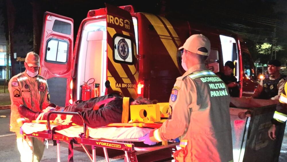 Ocorrência inicialmente tratada como esfaqueamento mobiliza Bombeiros no Centro Imagem referente a Ocorrência inicialmente tratada como esfaqueamento mobiliza Bombeiros no Centro