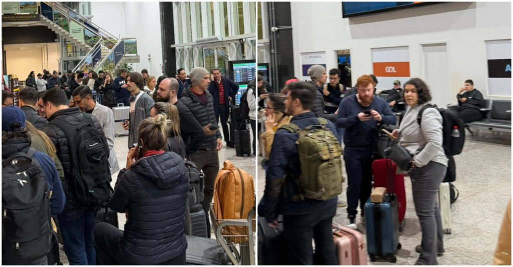 Caos no Aeroporto: cancelamento de voo da Latam deixa passageiros sem atendimento Imagem referente a Caos no Aeroporto: cancelamento de voo da Latam deixa passageiros sem atendimento