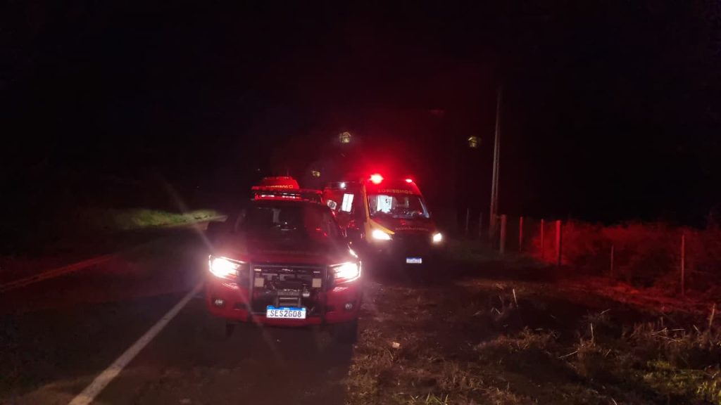 Siate é acionado para atender acidente de trânsito na Rod Pr 180 Imagem referente a Siate é acionado para atender acidente de trânsito na Rod Pr 180