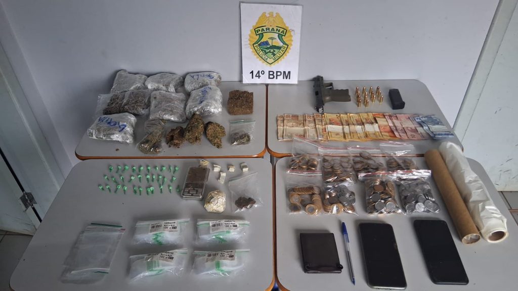Homem é preso por tráfico de drogas e posse de arma no Jardim Morenita, em Foz do Iguaçu Imagem referente a Homem é preso por tráfico de drogas e posse de arma no Jardim Morenita, em Foz do Iguaçu