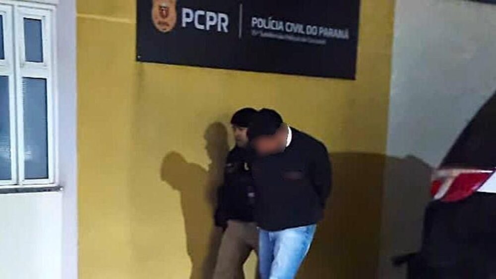 Homem é preso após efetuar disparos para o alto no Bairro Santa Felicidade em Cascavel Imagem referente a Homem é preso após efetuar disparos para o alto no Bairro Santa Felicidade em Cascavel