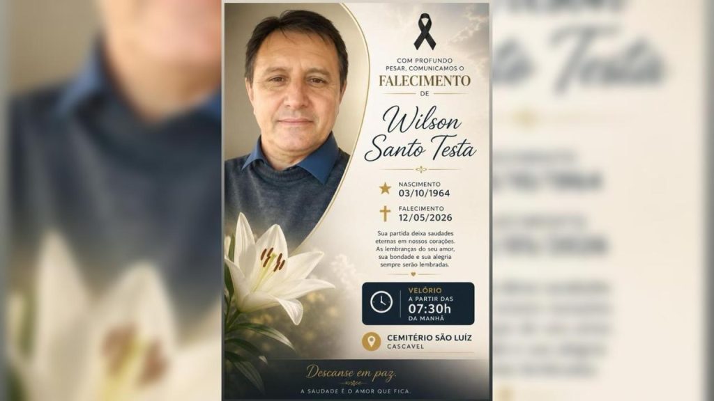 Falece empresário cascavelense Wilson Santo Testa Imagem referente a Falece empresário cascavelense Wilson Santo Testa